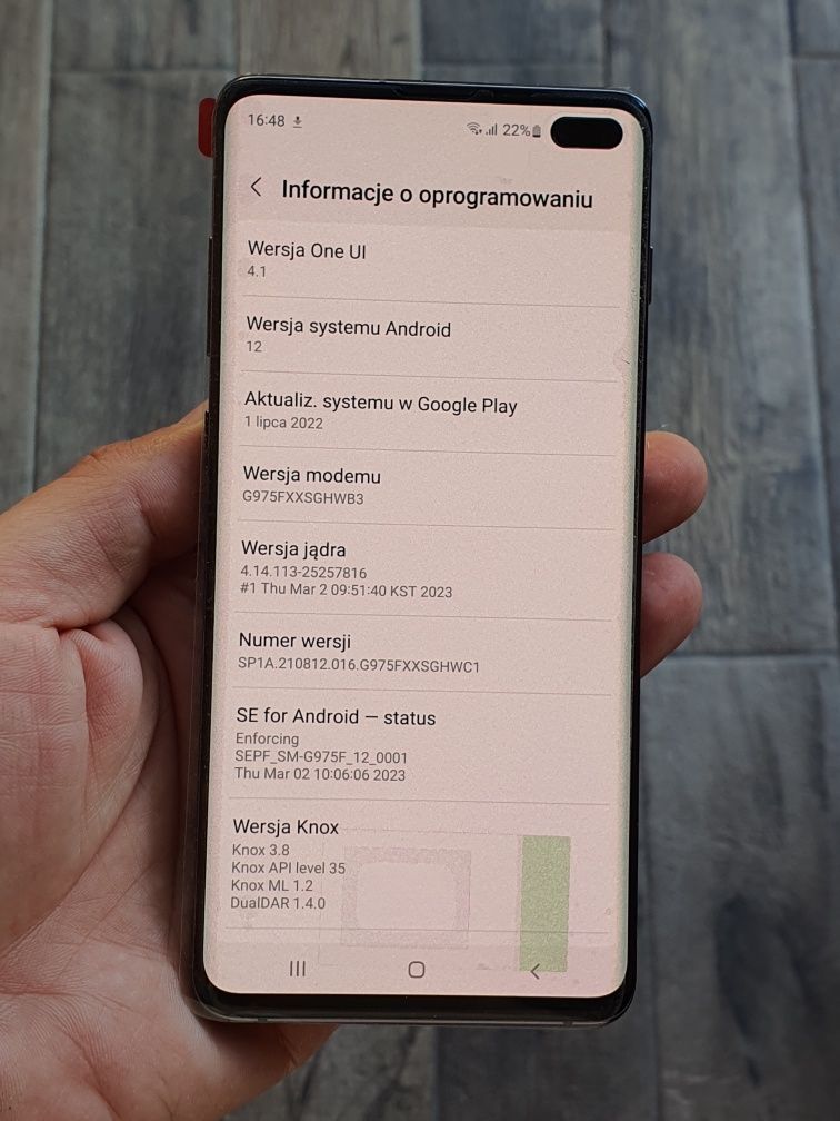 Samsung Galaxy S10 Plus 8/128GB Prism Black, pelen komplet GW24MSC