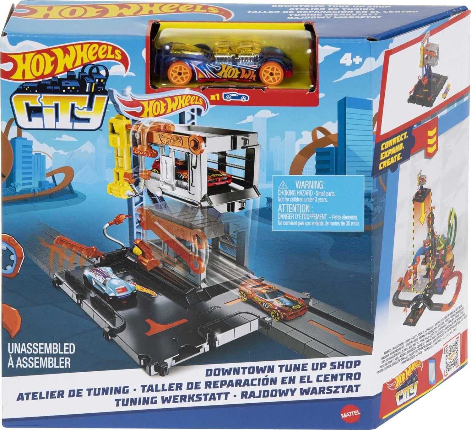 Hot Wheels City Toy Car Track Set Ремонтная станция HDR25