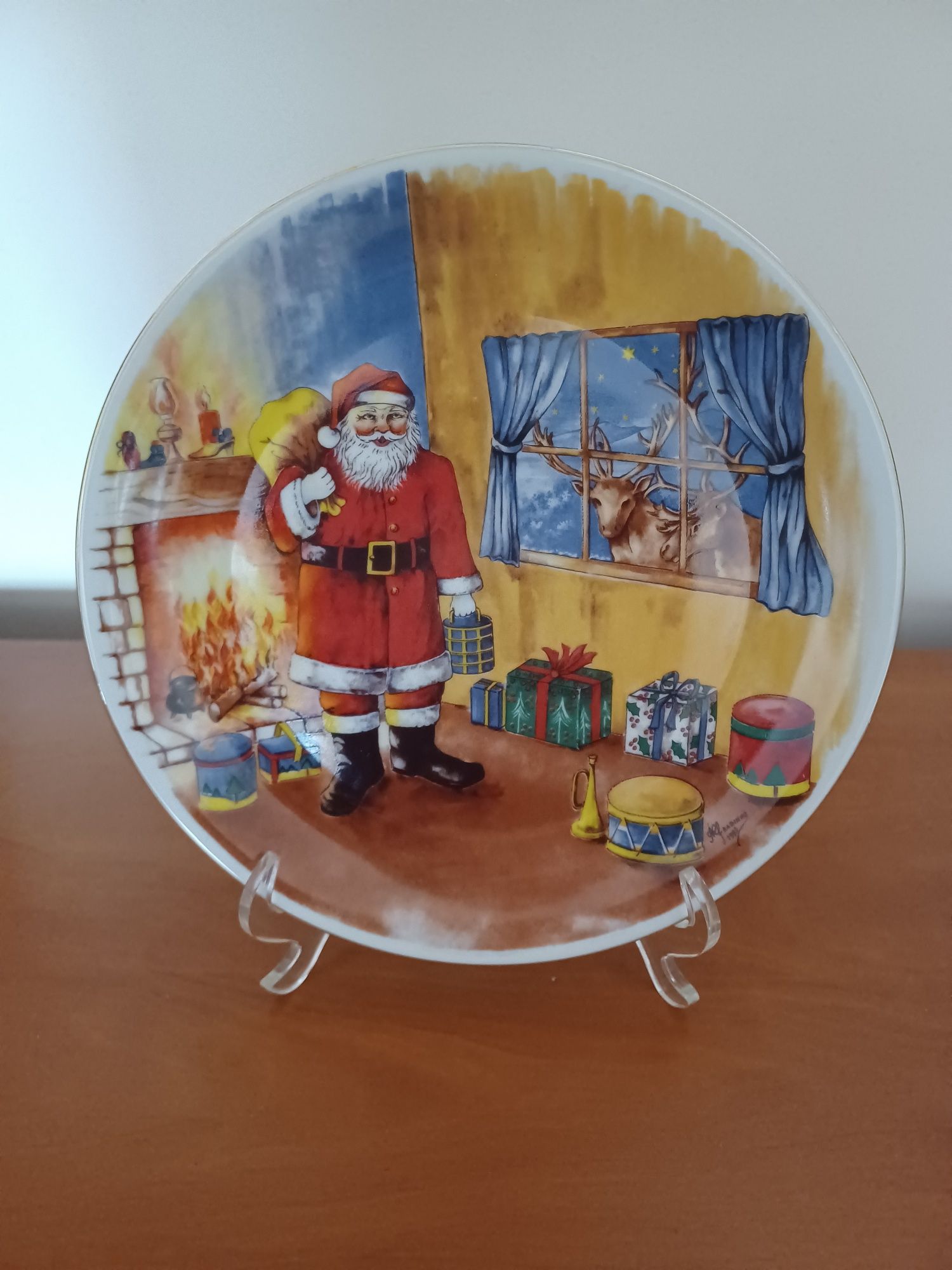 Prato de Natal n° 7 de 1993 da SPAL Porcelanas - Série limitada