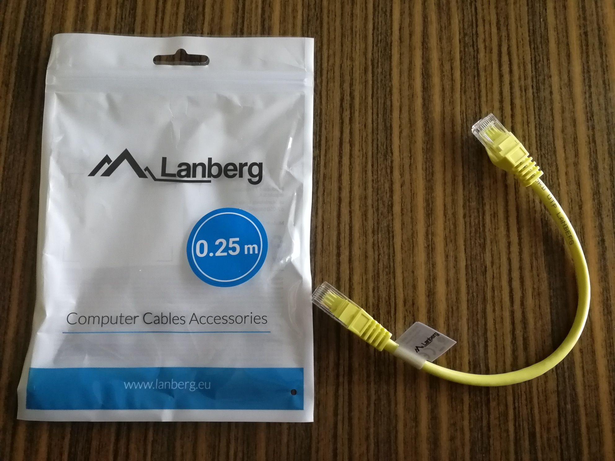 Nowy kabel Patchcord kat.6 ftp 0.25m LANBERG