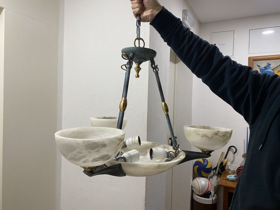 Candeeiro teto alabastro - bx preco