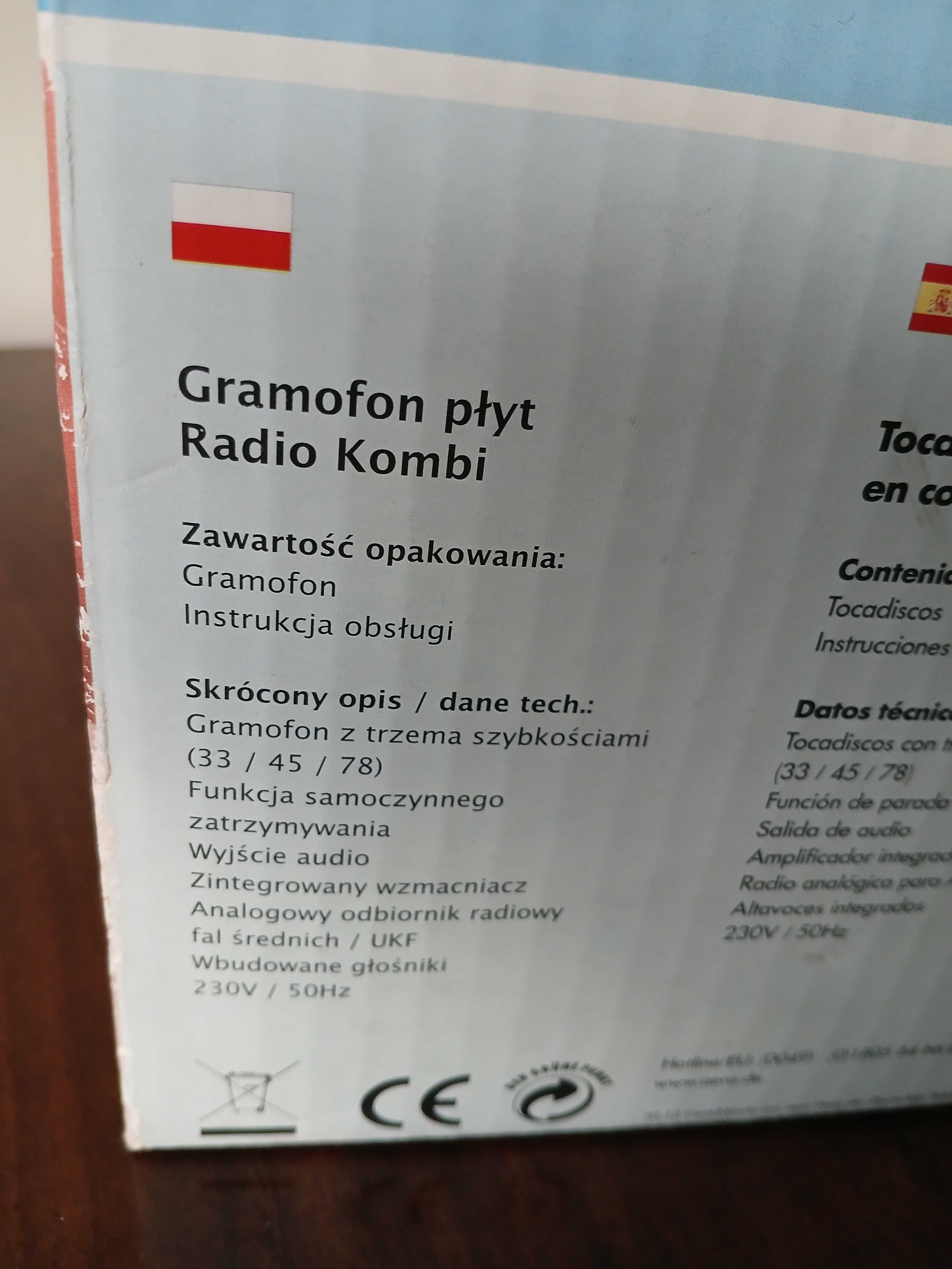 Gramofon płyt Radio Kombi