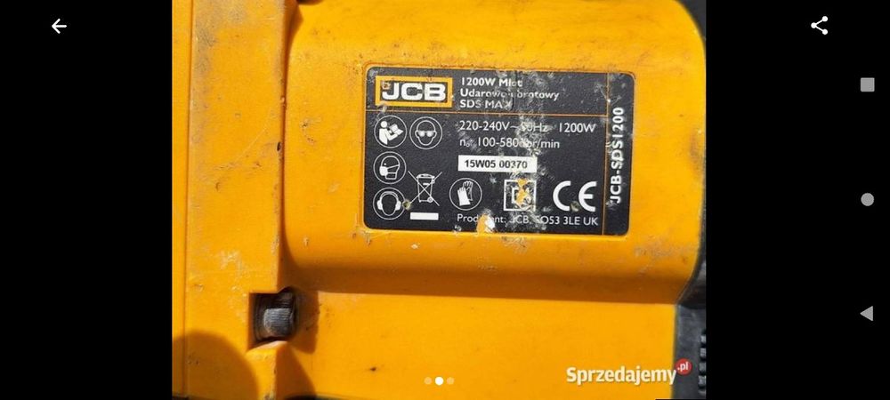 Młot wyburzniowy JCB SDS 1200 max