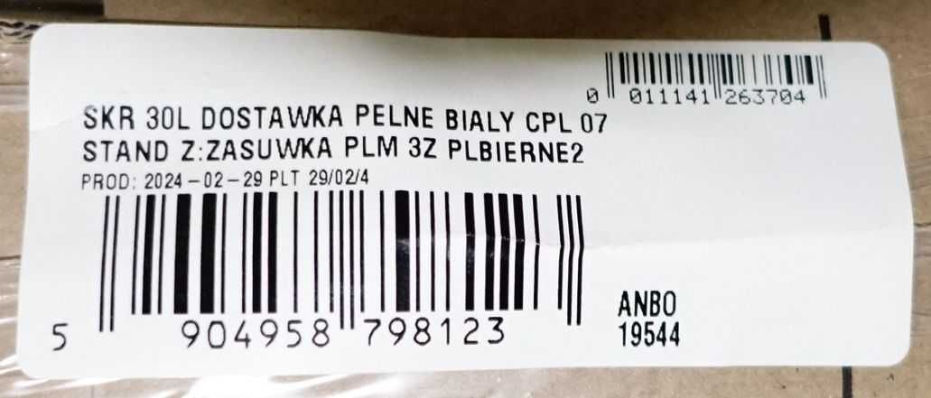 Drzwi wewnętrzne Erkado / ANBO Hania 3 100 + 30 Białe CPL 0,7
