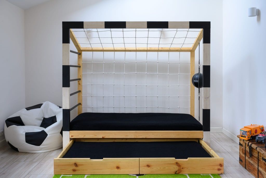 Łóżko 190x90/200x90 bramka piłkarska  Pacodesign.pl