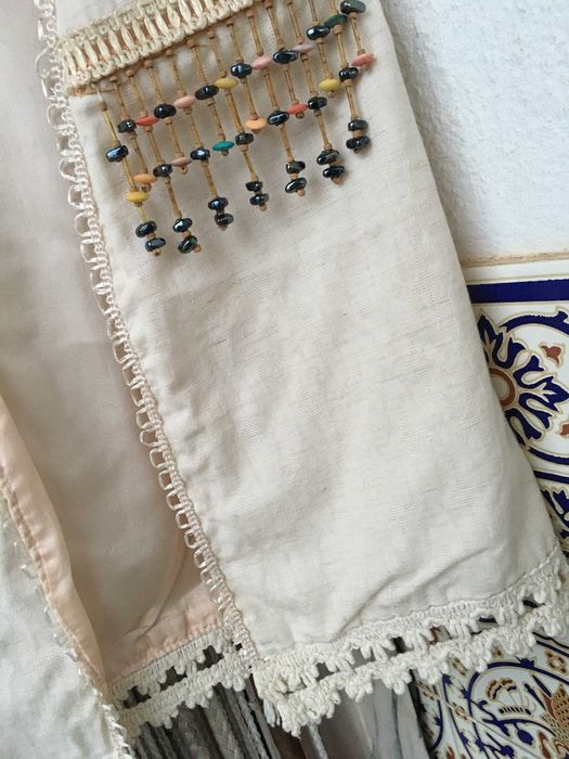 Jaqueta vintage com missangas