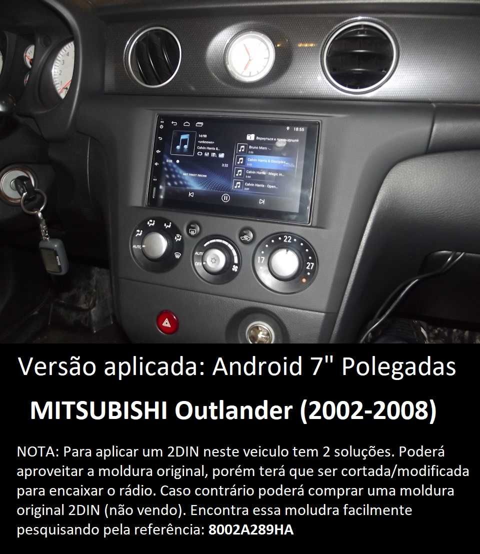 (NOVO) Rádio 2DIN 7" • MITSUBISHI • Diversos Modelos • Android GPS