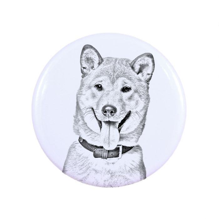 Shiba Inu przypinka z psem duża Art-Dog