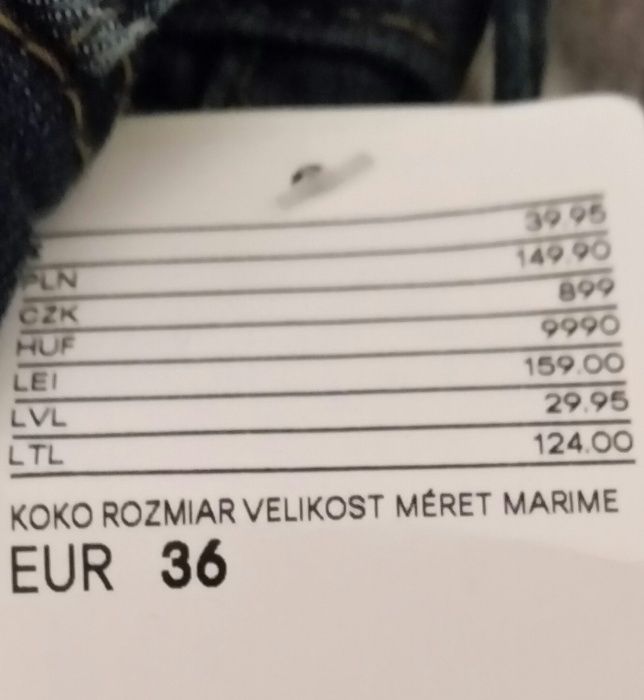 DENIM spodnie ciążowe rozm. 36 x 2 pary