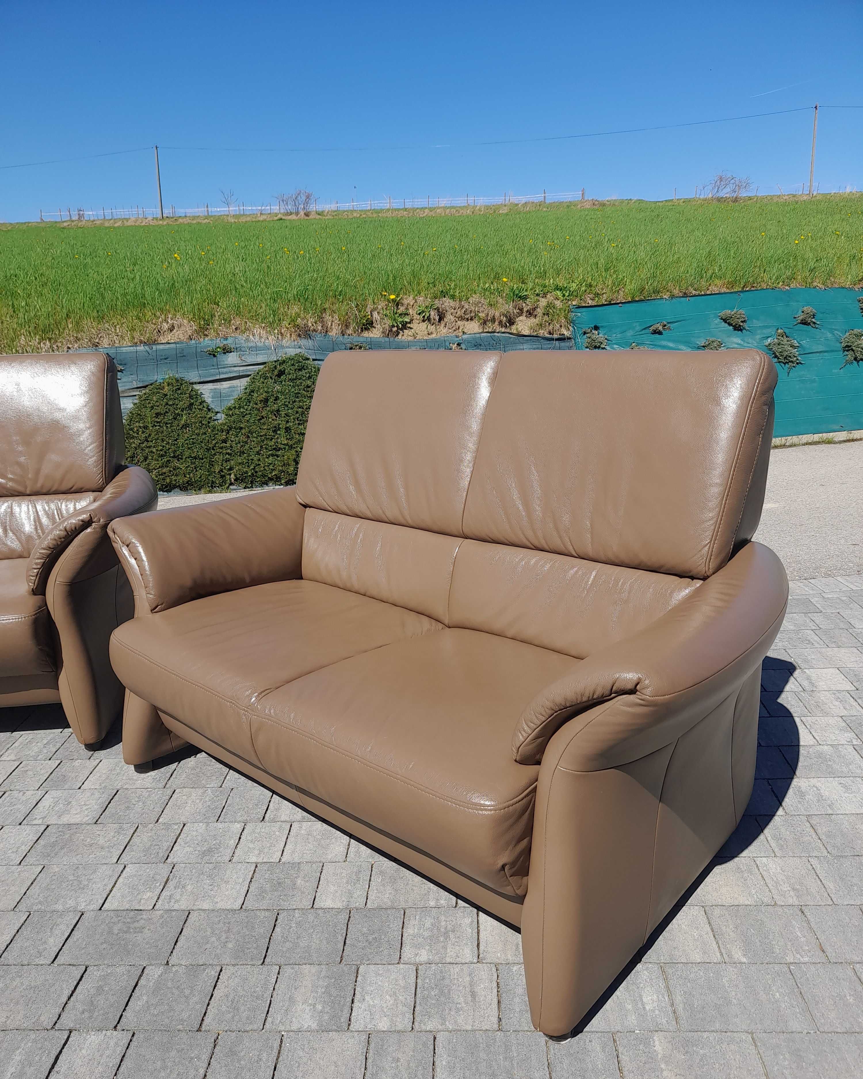 Idealny zestaw wypoczynkowy 3+2+1 skóra naturalna marki DES Sofa Line
