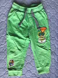 Spodnie dresowe, bawełniane, zielone, 5 10 15, rozmiar 92