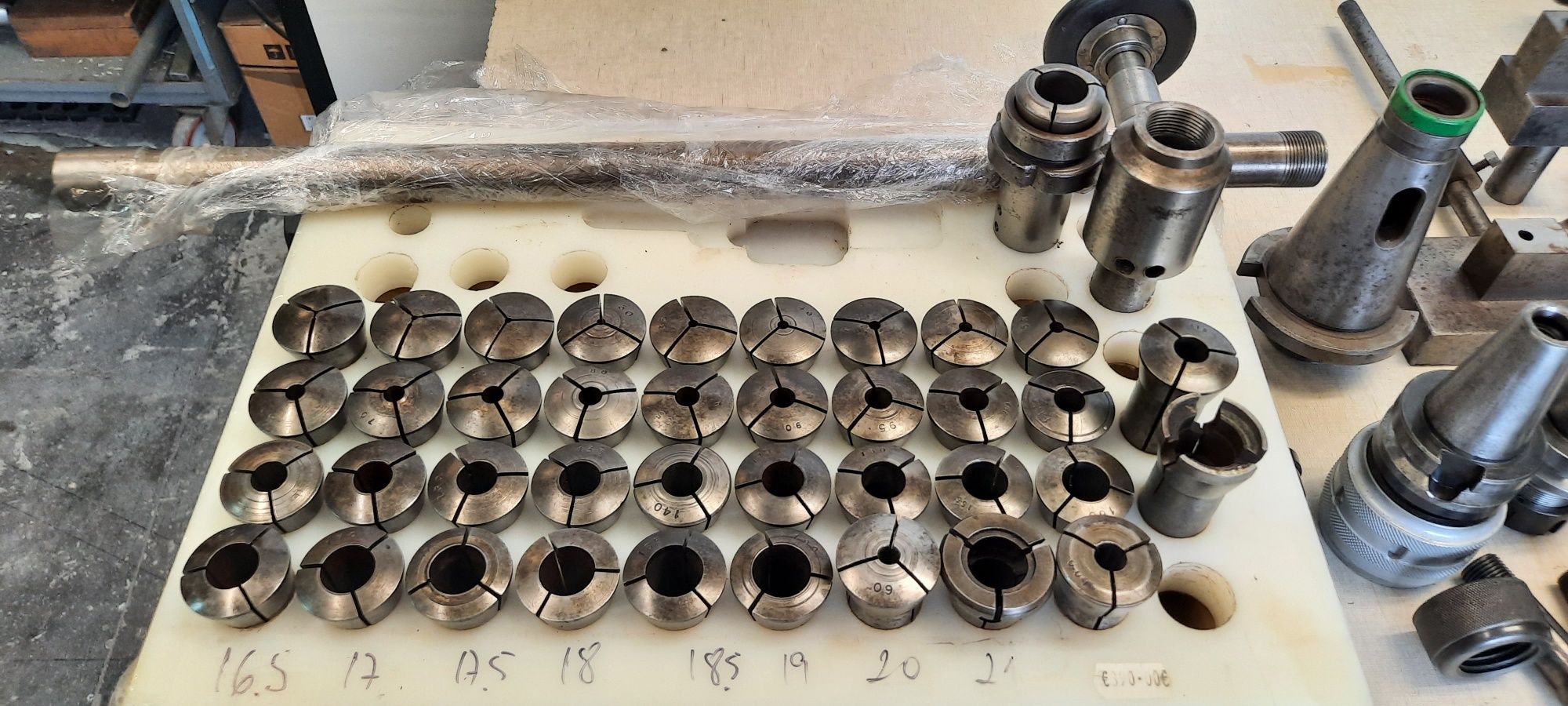 Material para metalomecânica, pinças para torno ou fresadora  etc