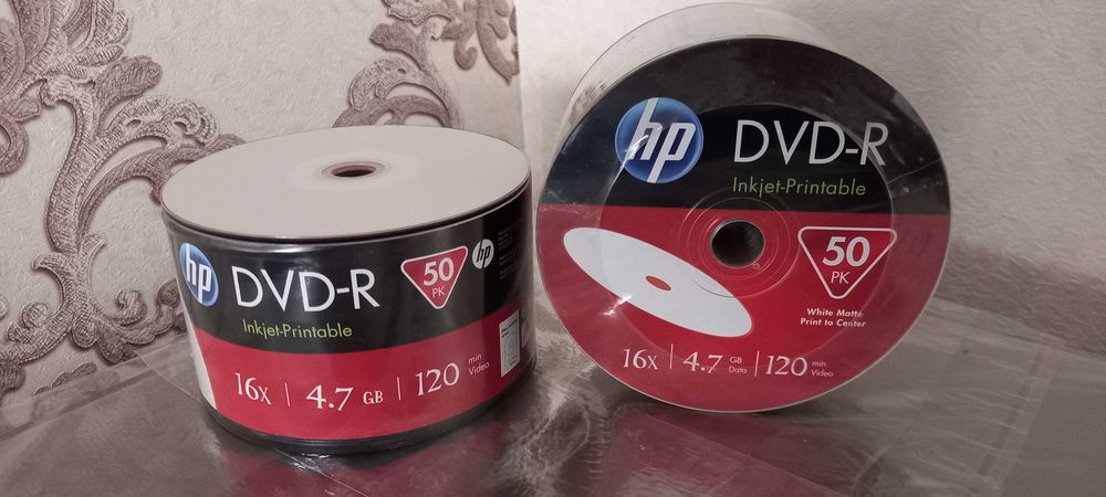 Продам чистые диски HP DVD-R Printable в бумажных конвертах 4.7GB