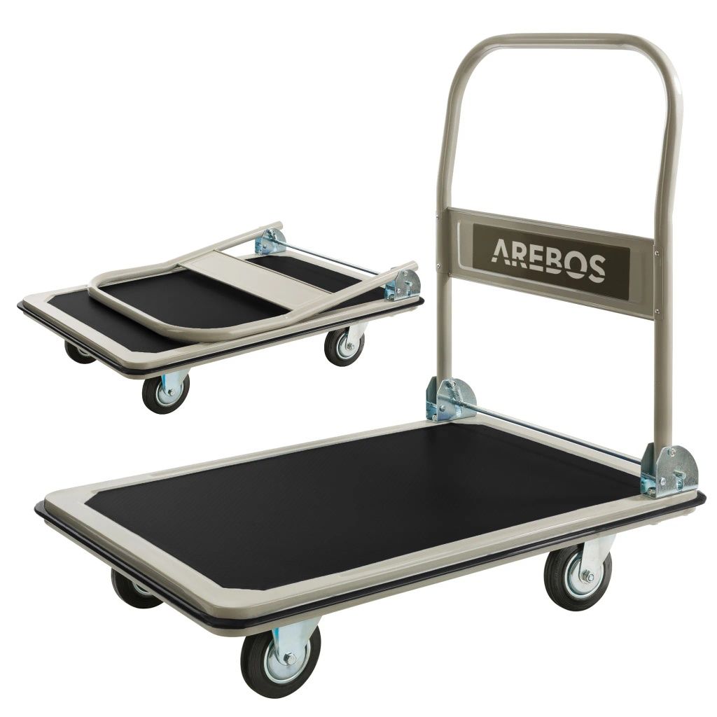 Wózek platformowy AREBOS Wózek transportowy do 300 kg, składany, wózek