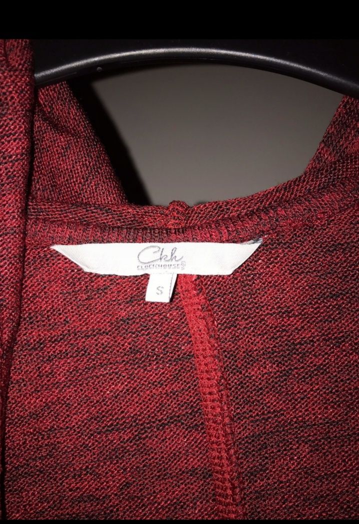 Sweter,kardigan dla dziewczynki na wzrost 164,czerwono/czarna