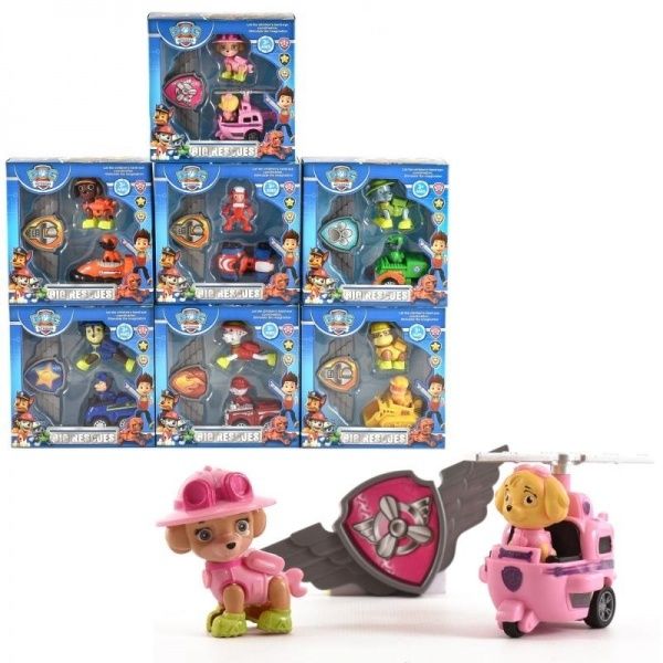 Щенячий патруль фігурки 7шт набір відкриваються рюкзачки