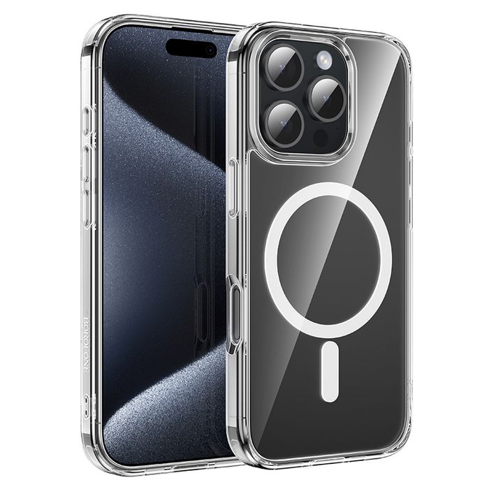 Borofone Etui BI5 Ice Shield Magnetic Iphone 16 Pro przezroczysty