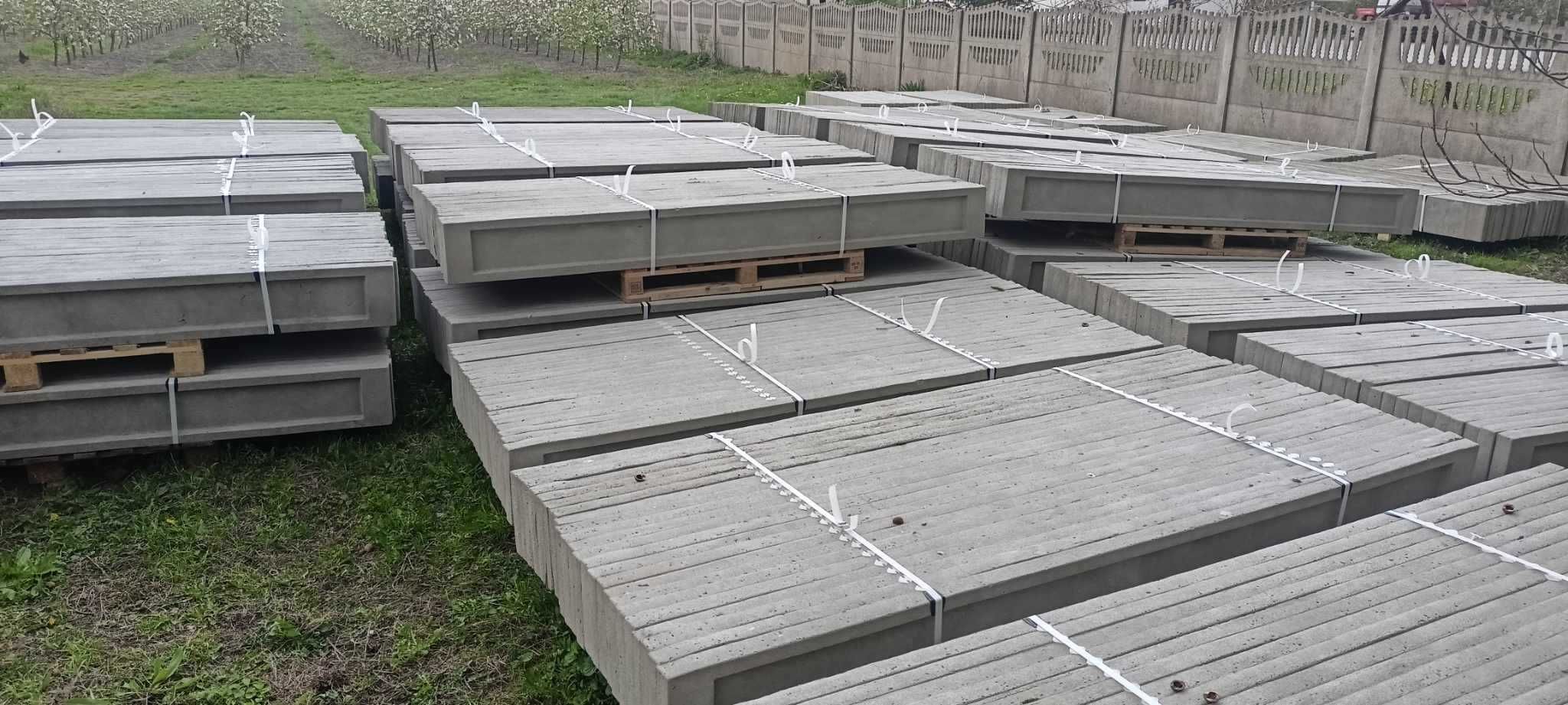 Płyty betonowe, ogrodzeniowe, podmurówki betonowe 25cm, klasa pierwsza