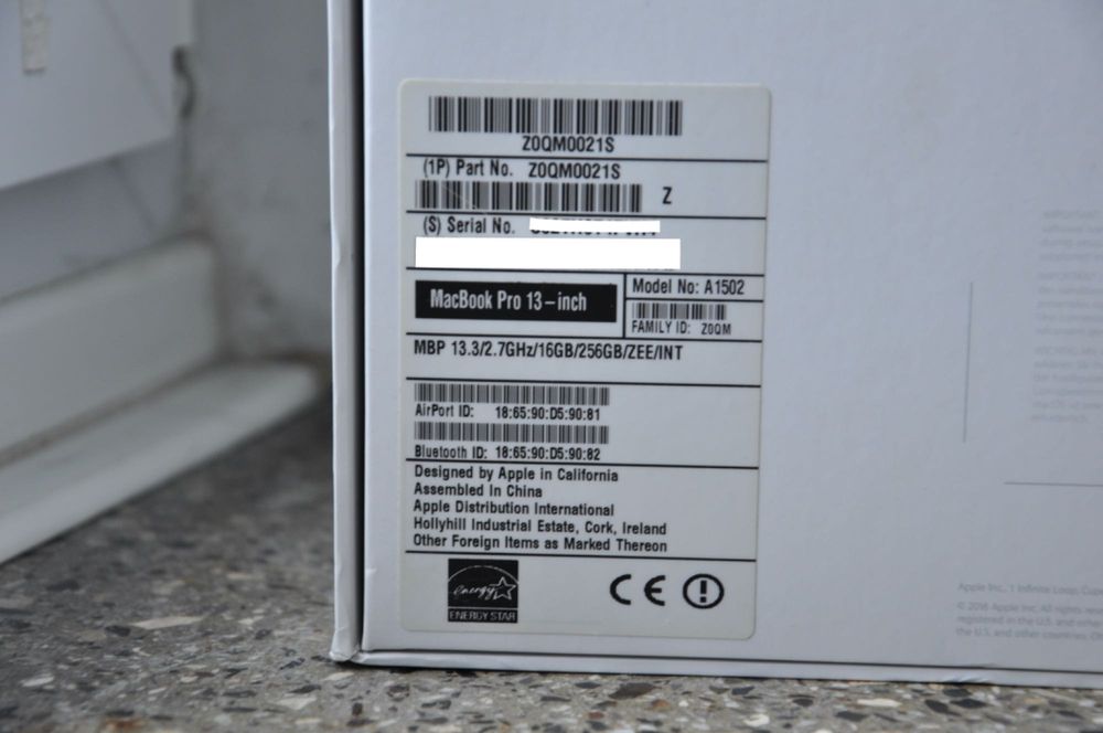 MacBook Pro Retina 13 2015 A1502 16GB / 256GB Komplet Stan idealny