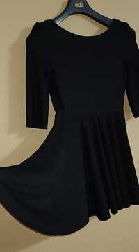 Czarna sukienka elegancka, okolicznościowa, koktajlowa