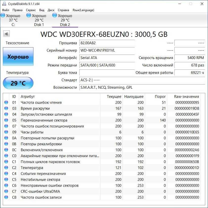 Жорсткий диск 3TB HDD Western Digital Red WD30EFRX