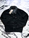 XS S 42 44 Levis sherpa шерпа чорна черная джинсовка джинсова куртка