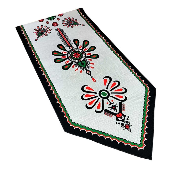 Folkowy Bieżnik na Stół 190x47 cm – Polski Produkt, Laserowy Nadruk