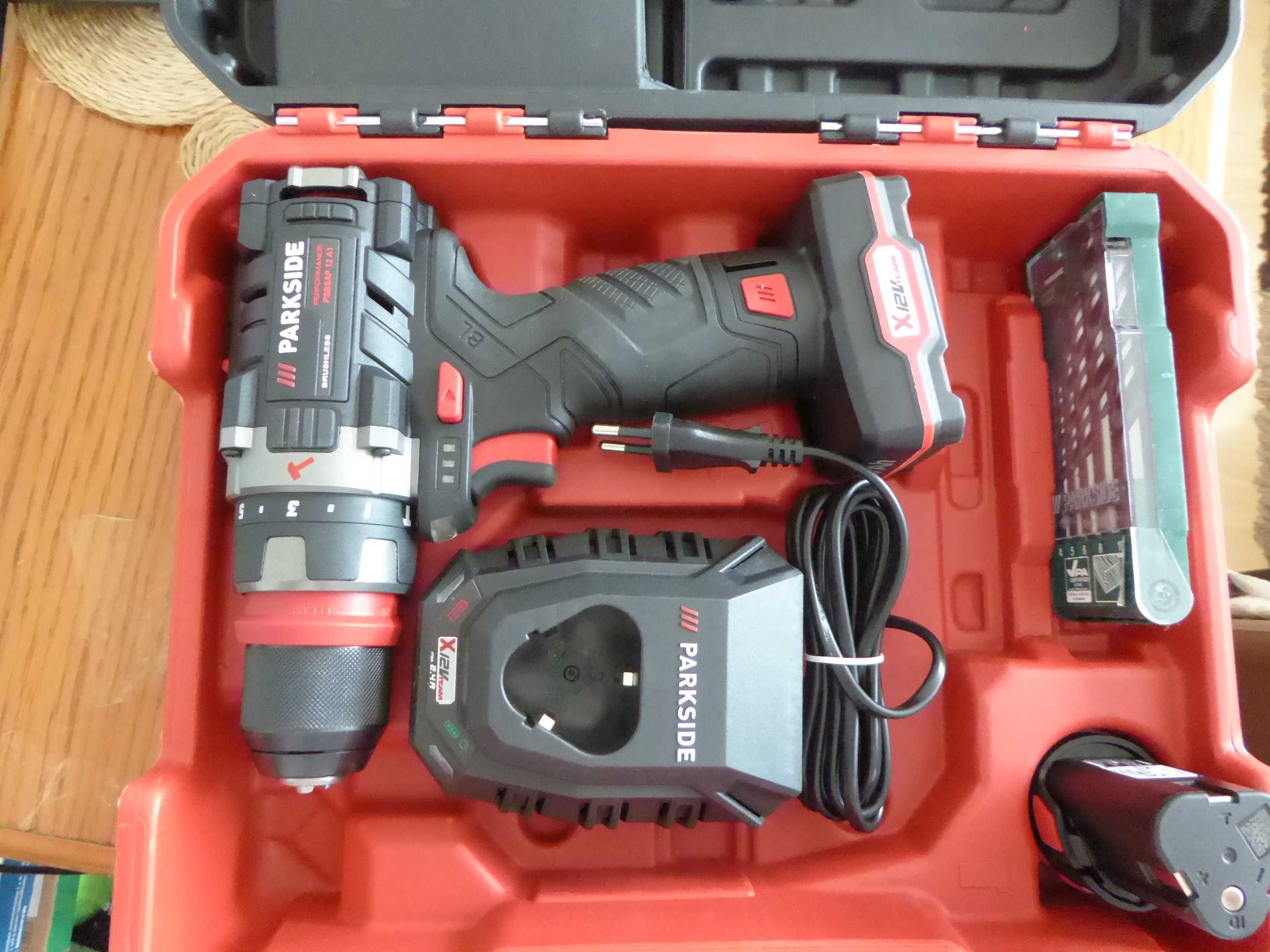 Nieużywana, 12V, wiertarka udarowa PARKSIDE PERFORMANCE PSBSAP 12 A1
