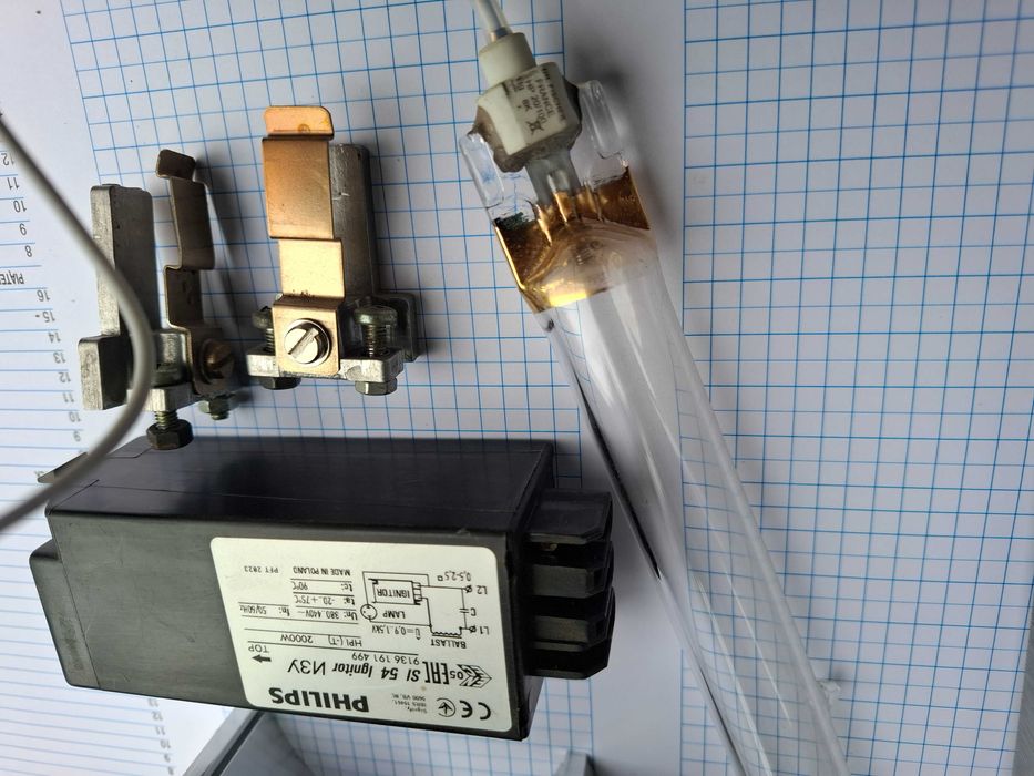 Lampa UV HP 20/100 o mocy 2000W 400V komplet