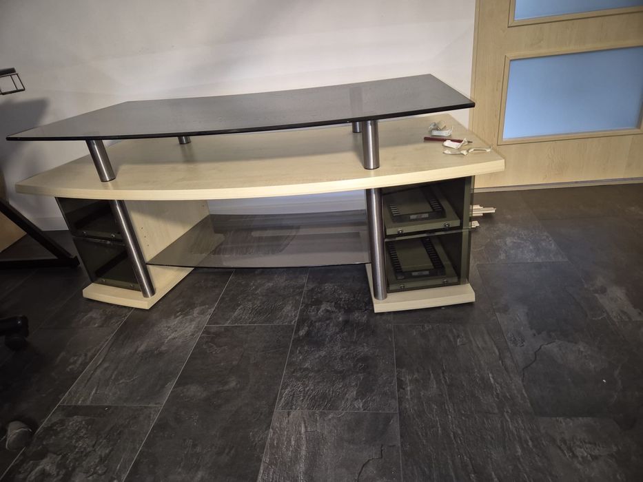 Szafka pod tv, telewizor, solidna , szklana, drewniana