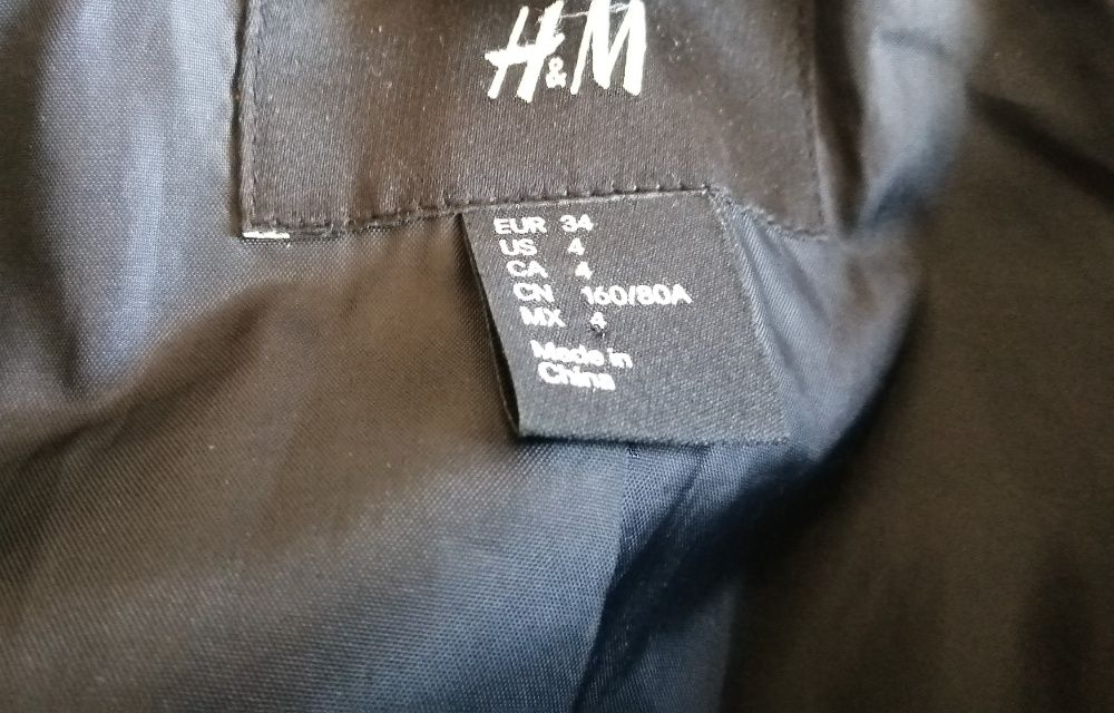 kurtka / płaszczyk H&M 34 stan idealny