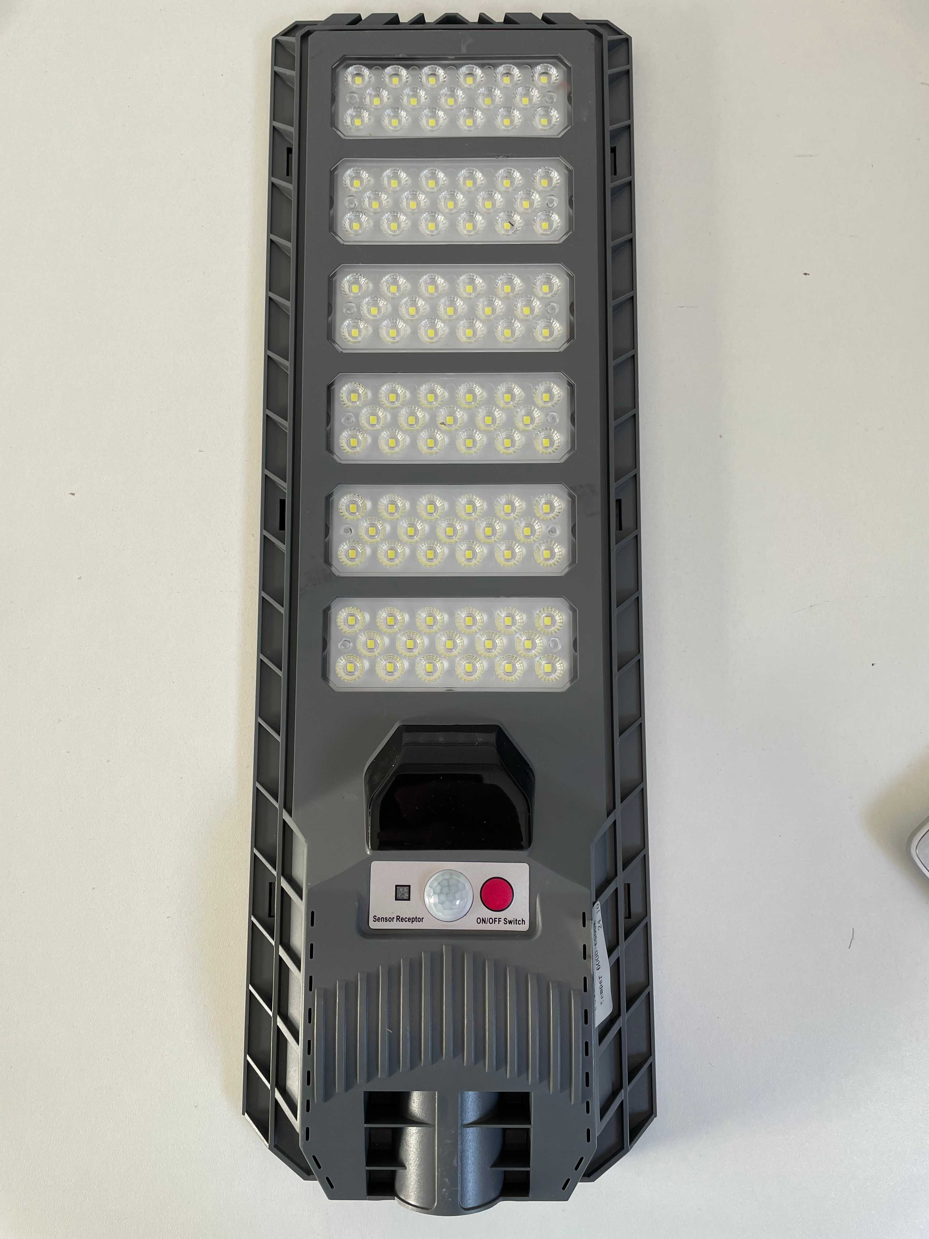 Lampa solarna Led 600W zewnętrzna + pilot, czujnik zmierzchu i ruchu