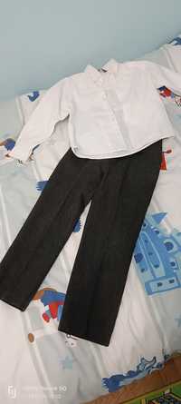 Strój galowy koszula eleganckie spodnie na kant r. 110-116