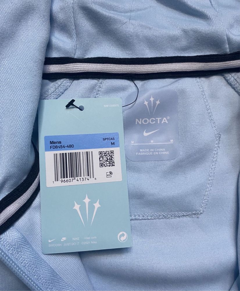 Кофта Nike Tech Fleece Nocta голуба