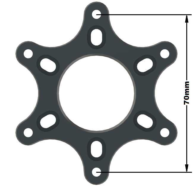 Adapter do kierownicy 70mm - G25 / G27 / G29 / G920 / G923  |  MOD