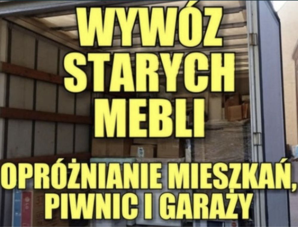 OPROZNIANIE Piwnic Strychów Garaży Mieszkań Domów WYWOZ Śmieci Odpadów