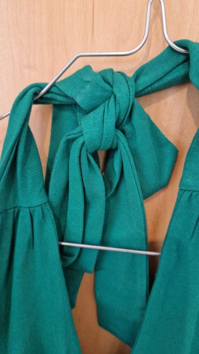 Top sem alças, verde da H&M, tamanho S