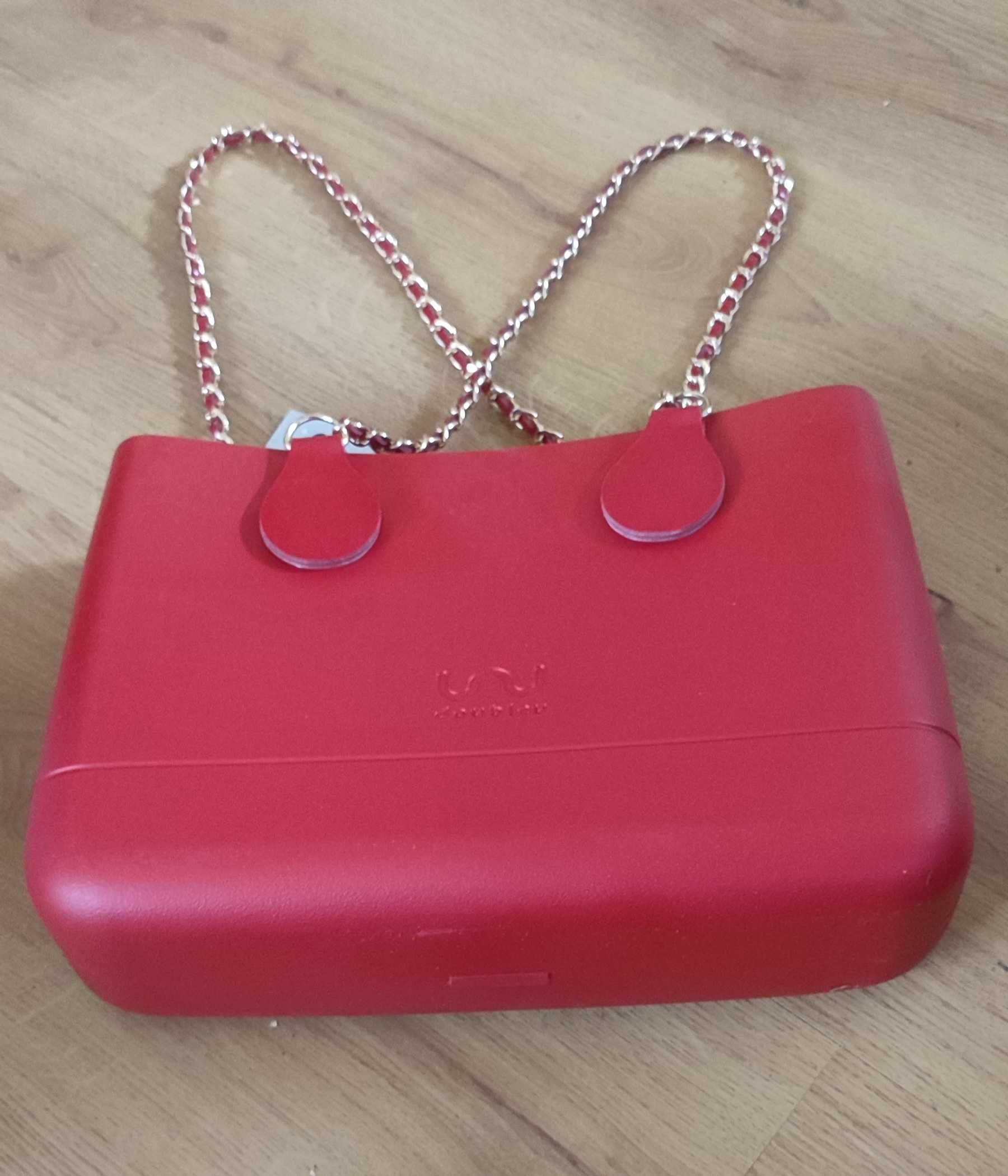Torebka#na ramię# doubleubag# czerwona#damska