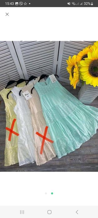 Сукня, сарафан, прошва, XS-M, можна для вагітних