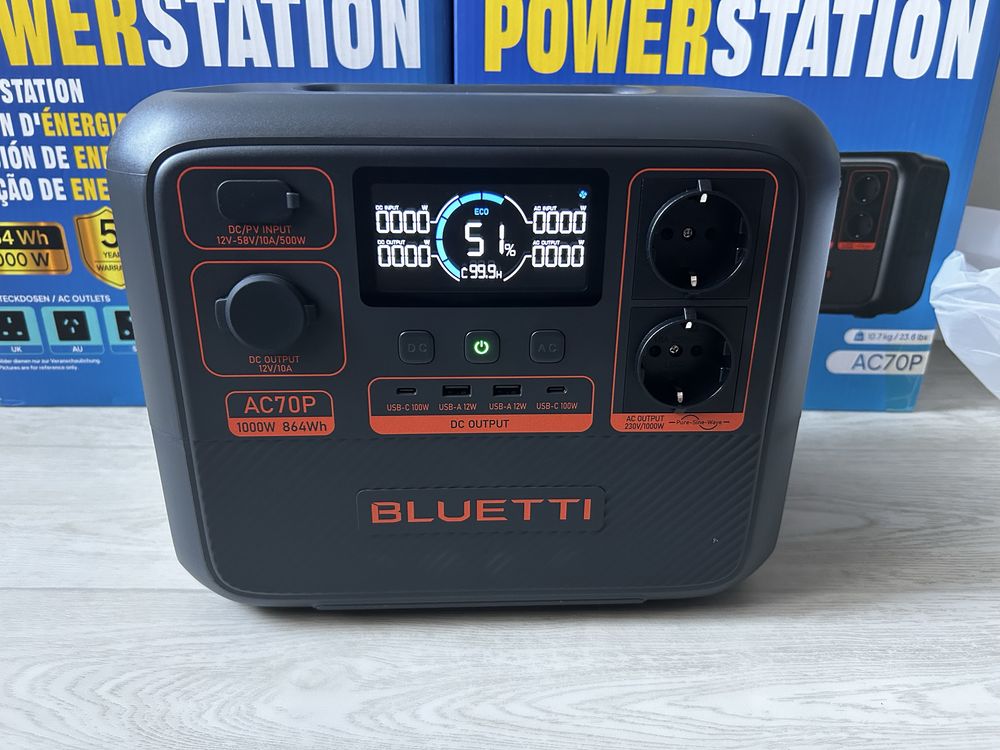Зарядна станція Bluetti AC70P нова, гарантія 5 років
