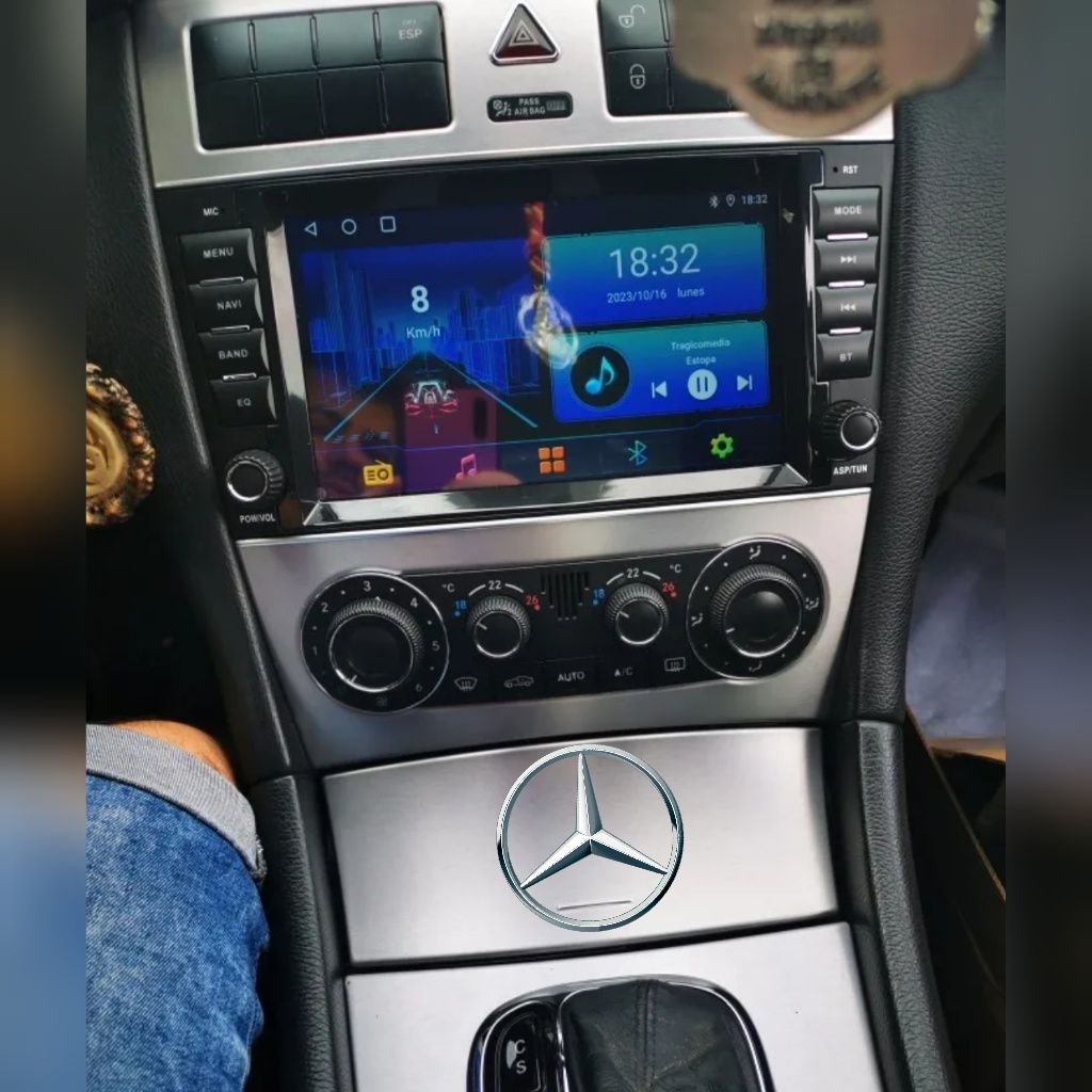 Rádio Mercedes W203/CLC Android 13 com GPS (Novo)