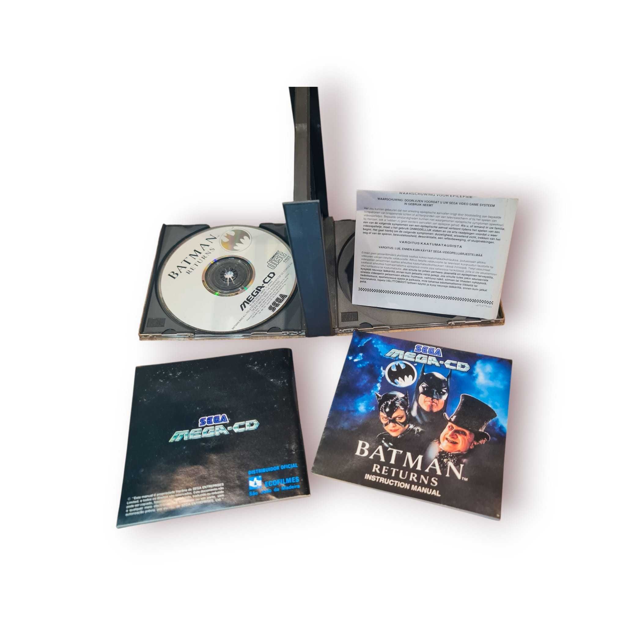 Batman Returns – SEGA Mega-CD (PAL)  1 disco  c/ manuais – Edição SEGA