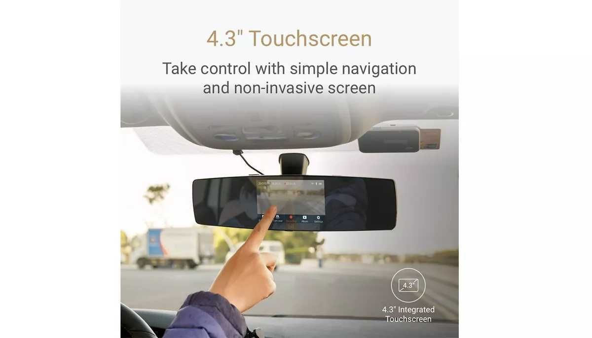 Дзеркало відеореєстратор Xiaomi YI Mirror Dash Camera Black (YI-89029)