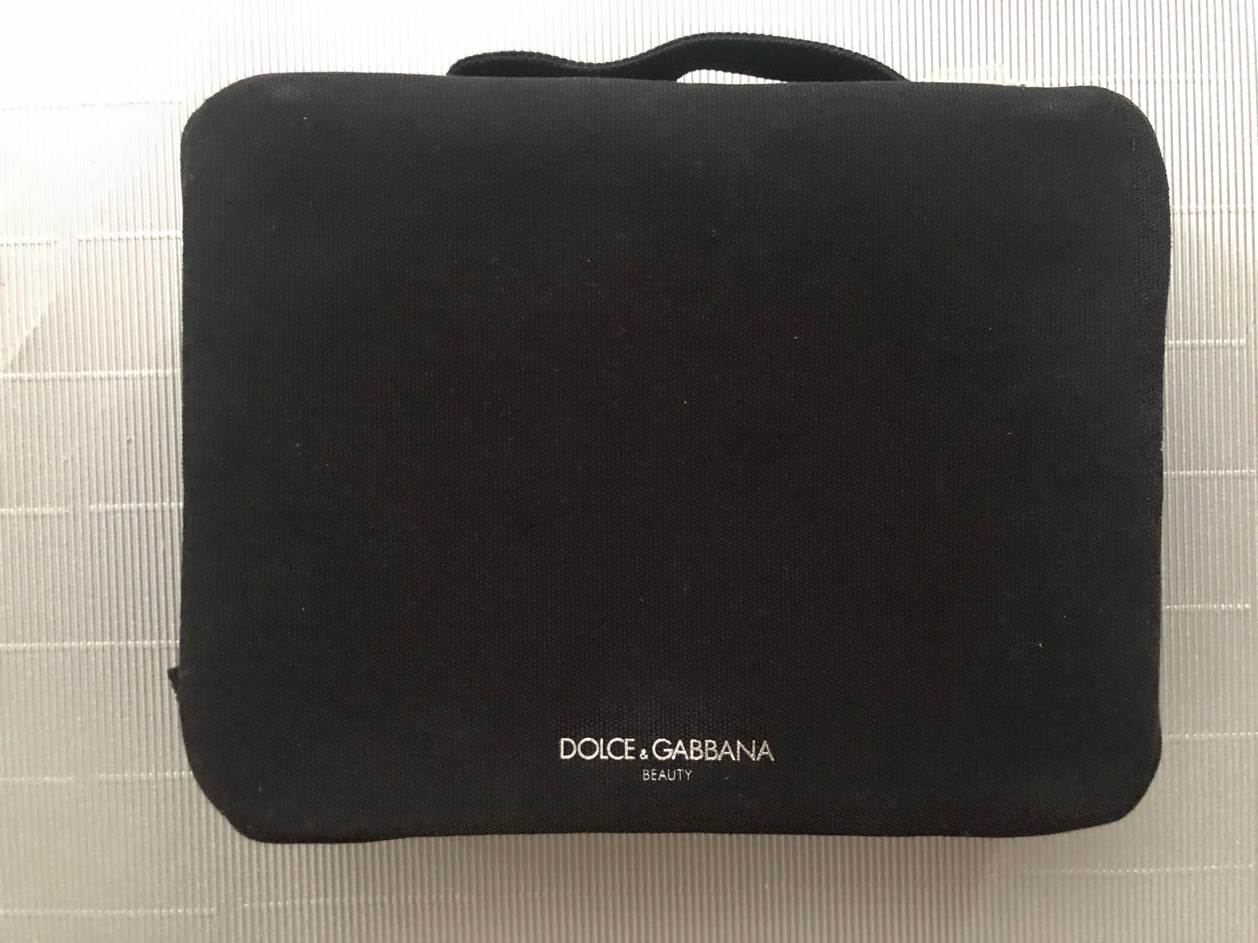 Kosmetyczka Dolce Gabbana unisex czarna na suwak płótno NOWA prezent