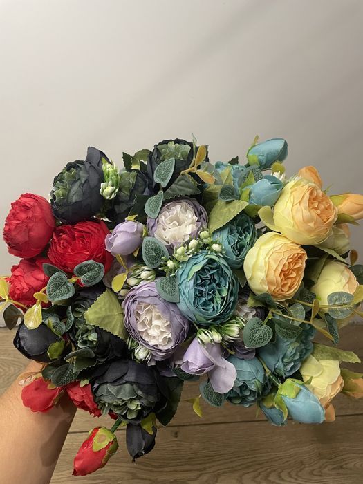 Букет зі штучних квітів, декор, фотозона, піони, півонія