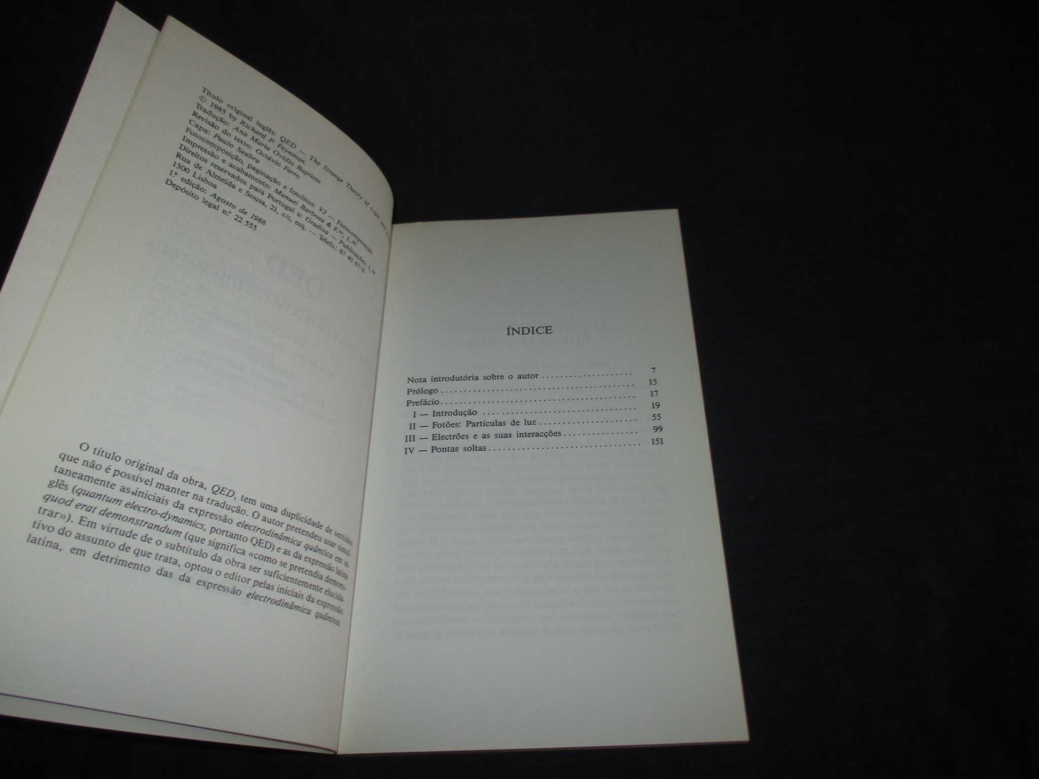 Livro QED A Estranha Teoria da Luz e da Matéria Richard P. Feynman