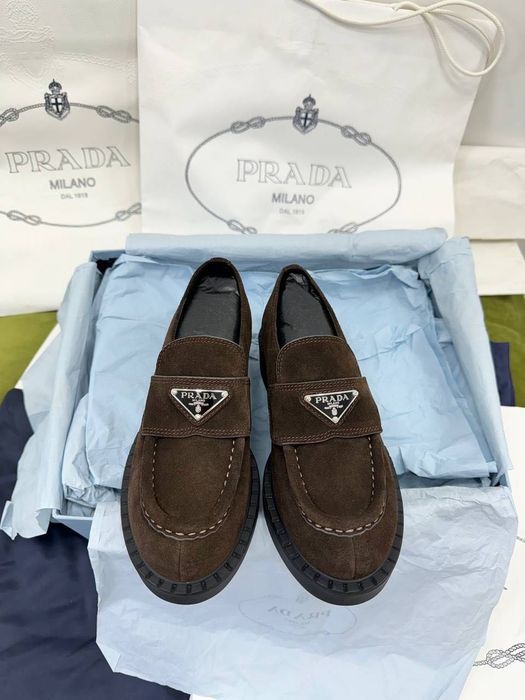 Zamszowe mokasyny Pradada! Czekoladowe! Premium 36-40