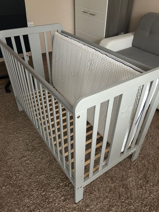 Łóżeczko niemowlęce Star Cot 120x60 + materac Rucken