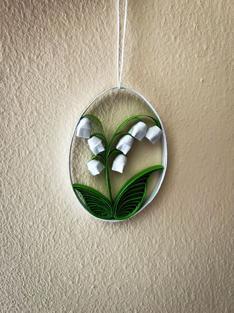 2 sztuki zawieszek wielkanocnych, recznie robione, quilling