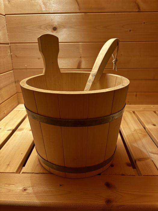 Sauna - komplet wiadro do sauny z łyżką